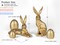 Easter Decorations for Home – 5 Pieces Resin Gold Bunny & Egg Figurines Set, Easter Decor for Tabletop Display & Home Decorations, Vintage Easter Rabbit Statue (Gold)